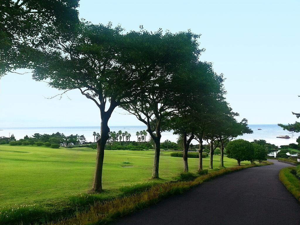 Seogwipo Kal Hotel Buitenkant foto A view of the golf course